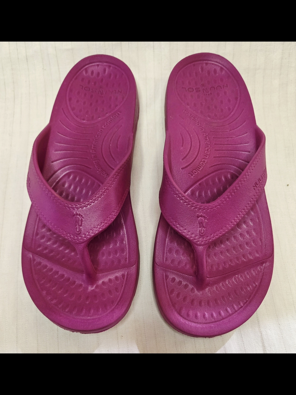 NUUSOL CASCADE Flip Flops "Made in America" Rustic Wine Womens Size 7